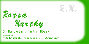 rozsa marthy business card